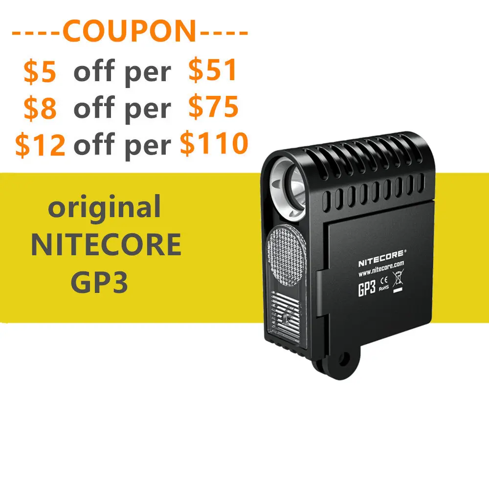  NITECORE GP3 action camera light 360 lumens 5 modes USB charging port suit for gopro camera comes w - 32816106134
