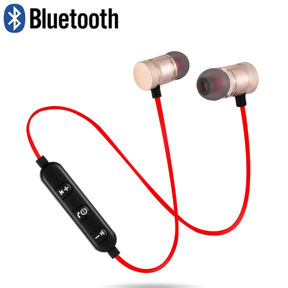 

Universal Metal Bluetooth 4.1 Stereo Earphone Stereo Headset Wireless Magnetic Sports In-Ear Earbuds Earpiece with Mic