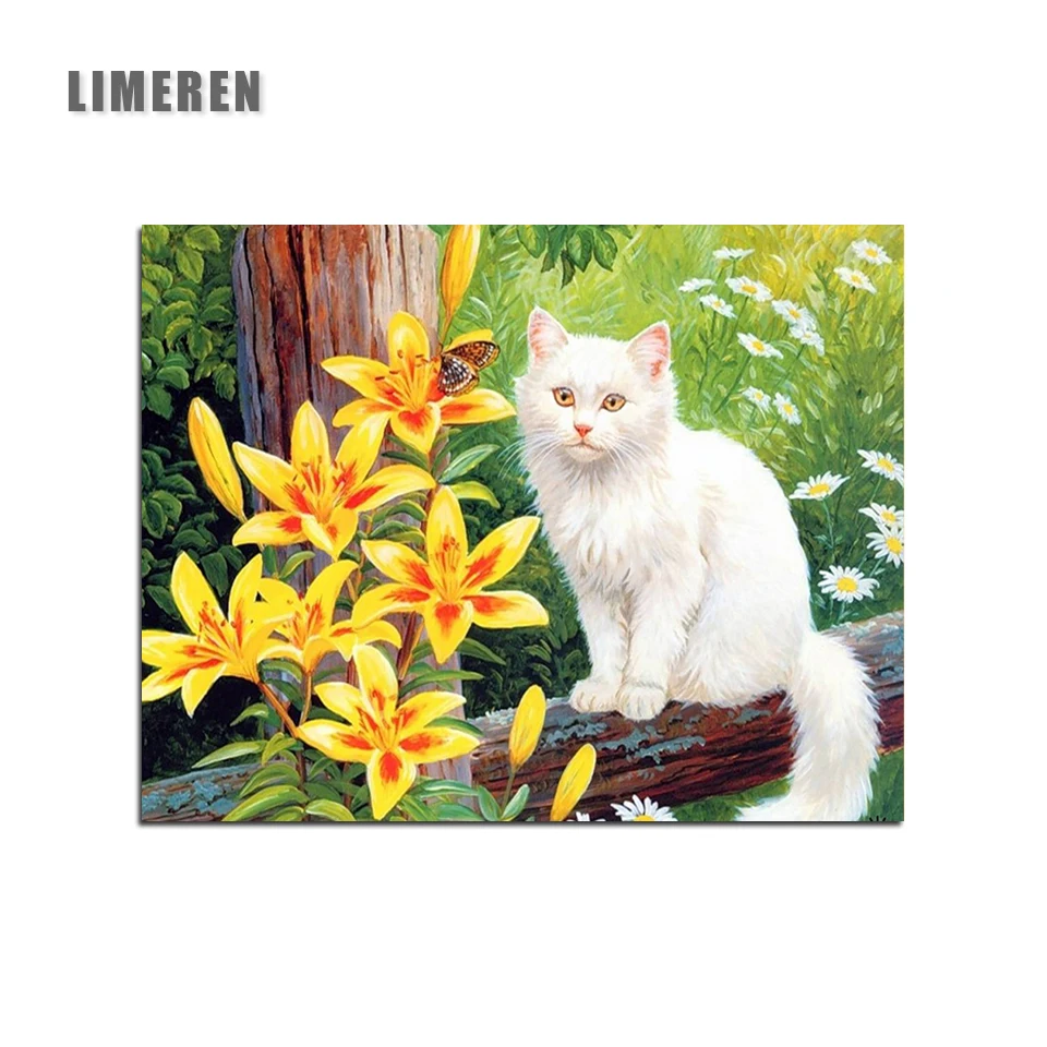 52 Top Images Paint By Numbers Cat And Butterfly / Paint by Numbers Kit - Cats and Sunflower — oilstures