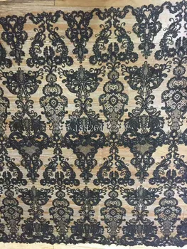 

2017 new KL668 fashion show water soluble cord guipure lace hollow offblack ivory fabric for wedding/evening dress/party,by dh