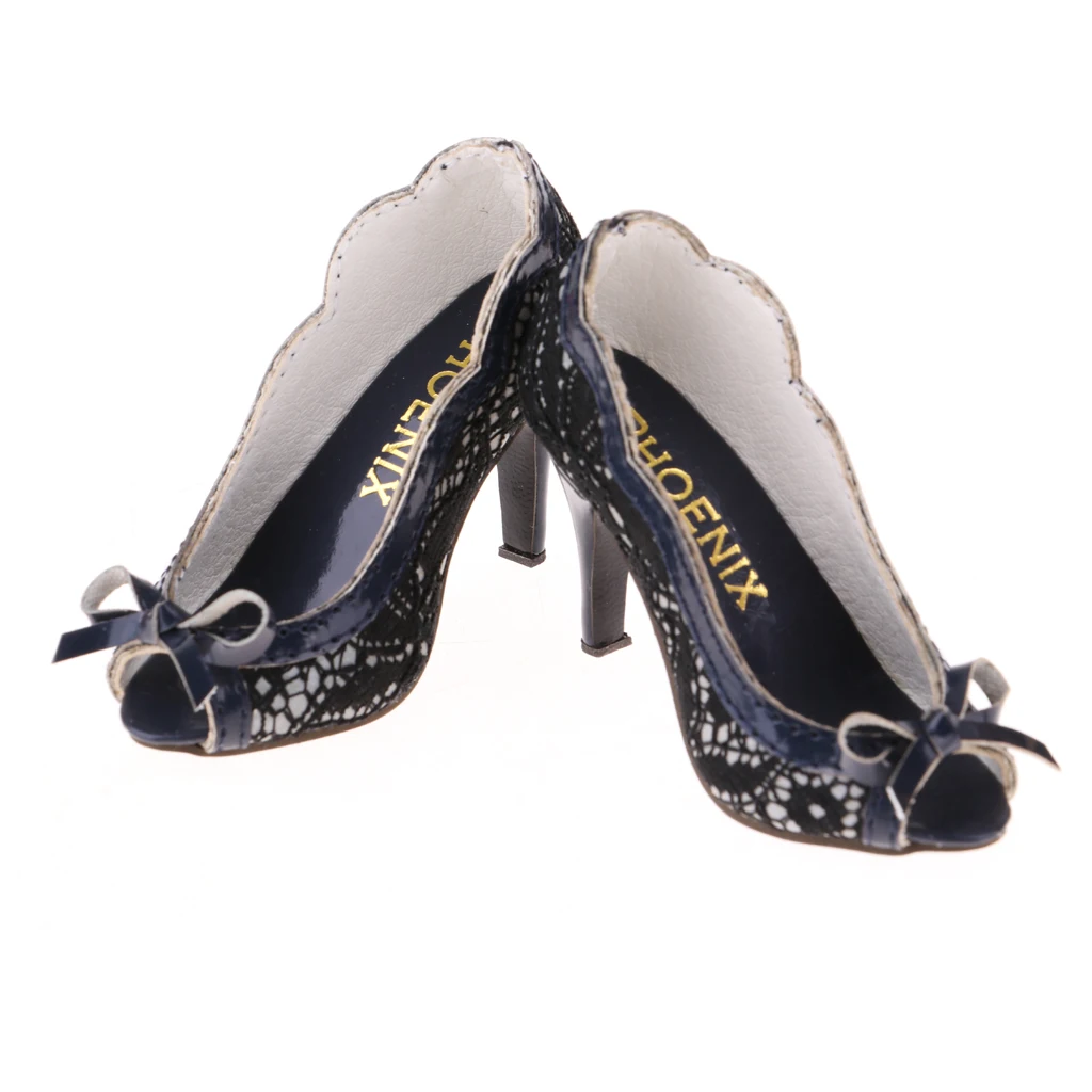 Fashion Peep-toe High Heel Sandle Shoes for 1/3 BJD Clothes Accs Dark Blue