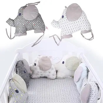 

Cotton Baby Crib Padding Bumper Cradle Protector 6 Pcs Set