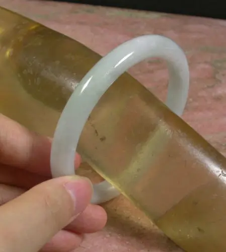 

2979 Certified White Natural A JADE Jadeite Bangle Bracelet