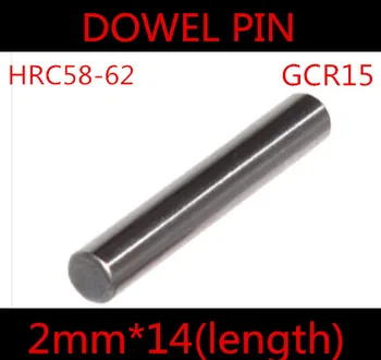 

200pcs/lot High Quality 2*14mm 2.0mm GGr15 Bearing Steel Dowel Pin Length 14mm