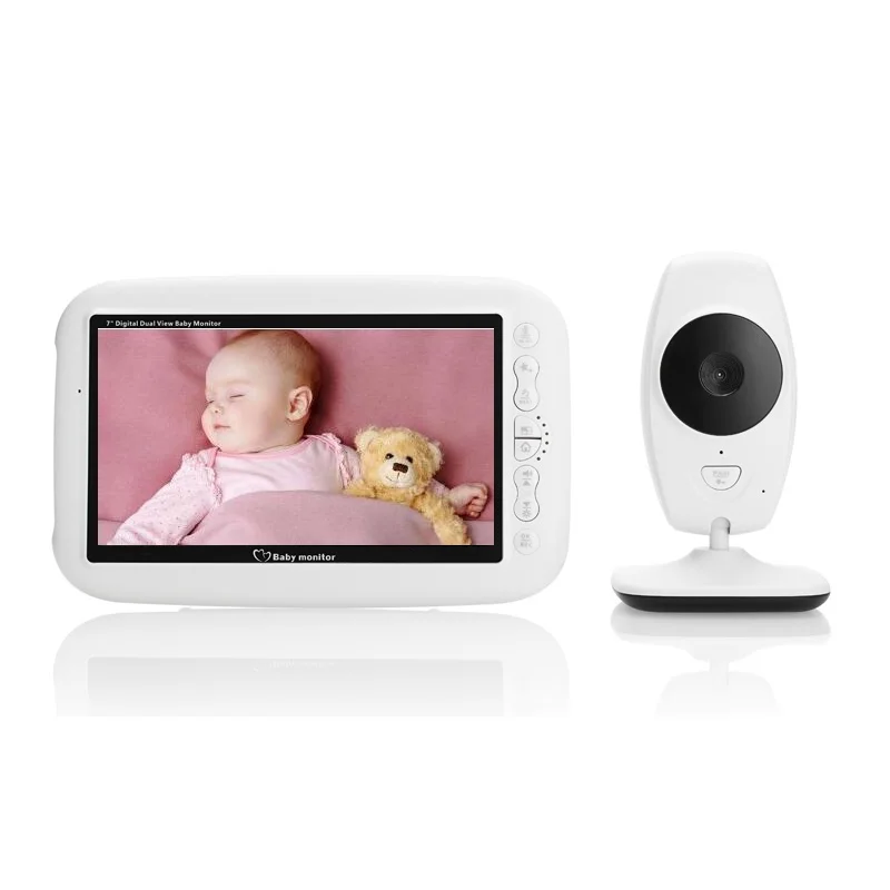 

7.0 inch vigila bebes digital baby monitor IR Night vision Intercom 4 Lullabies Temperature monitor vigilabebes audio baby nanny