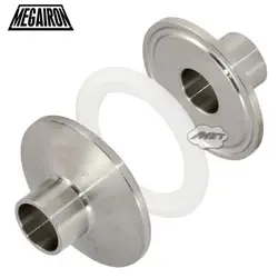 Megairon 1 пара 1-1/4 "32 мм сварки на ferrule санитарные трубы Fit 1.5" зажим Клевер sus ss316 + ПТФЭ Прокладка