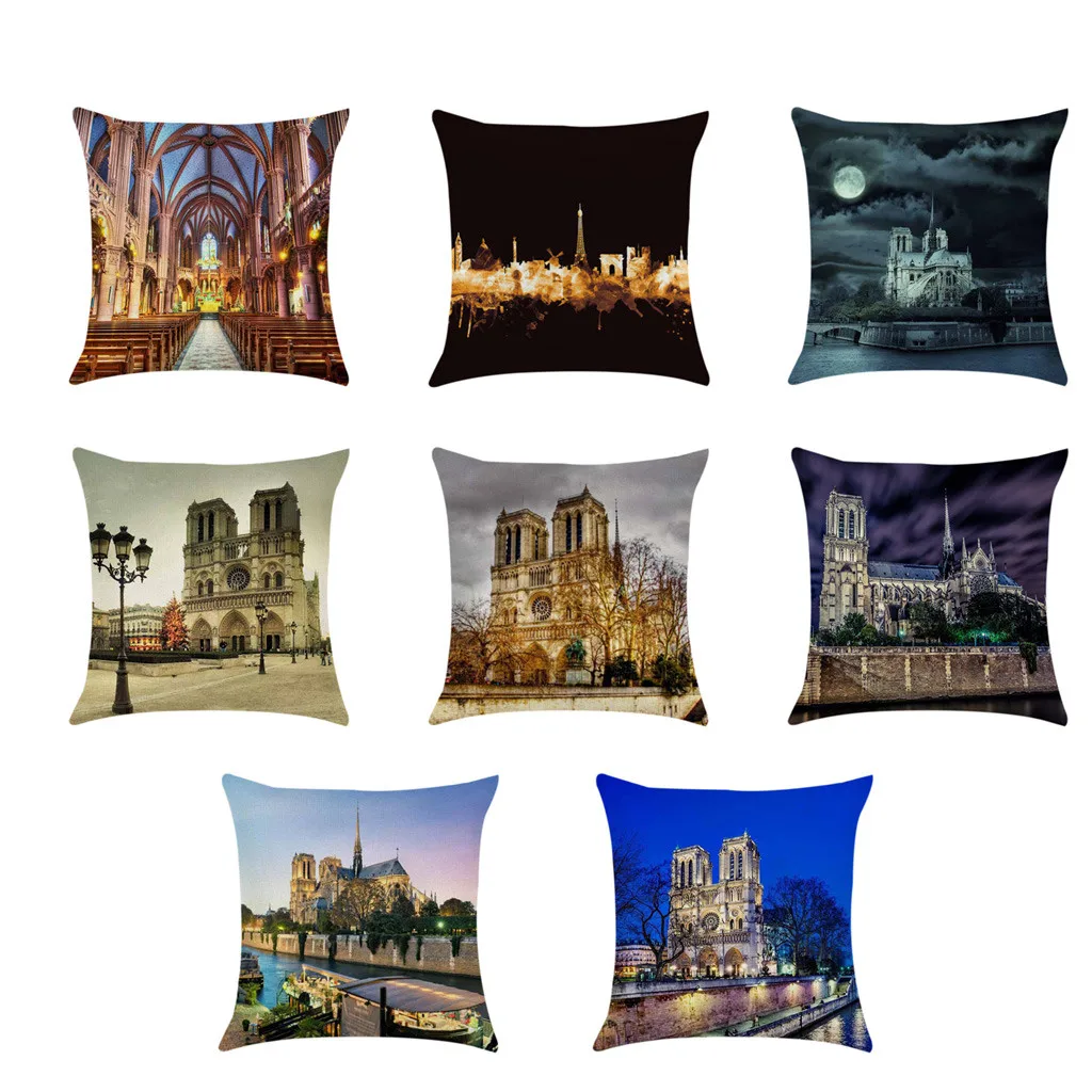 

Kussenhoes 2019 Pillow Case Car Waist Throw Building Night View Cushion Cover Home Decoration Cojines Decorativos Para Sofa #5