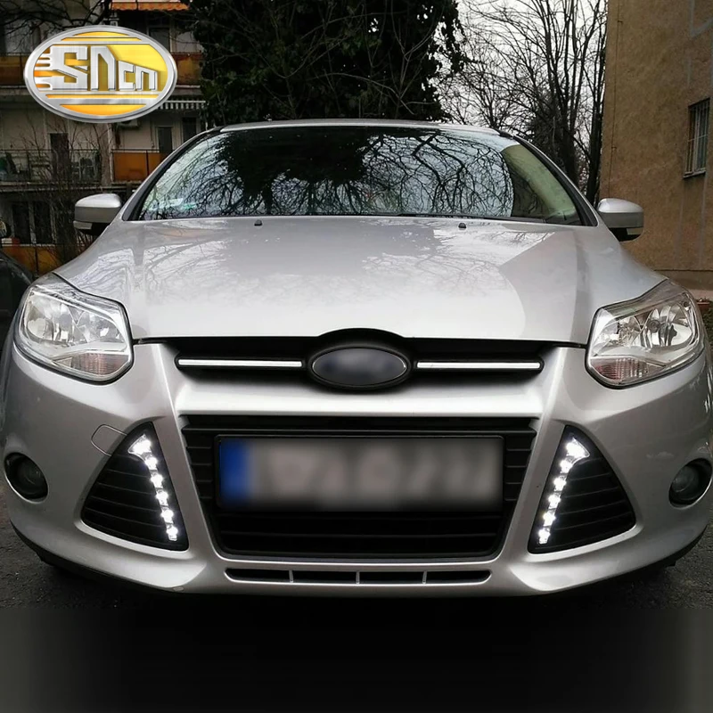 Для Ford Focus 3 MK3 2012 2013 DRL дневные ходовые огни 12 в светодиодный противотуманный фонарь Водонепроницаемый с затемнением стиль реле