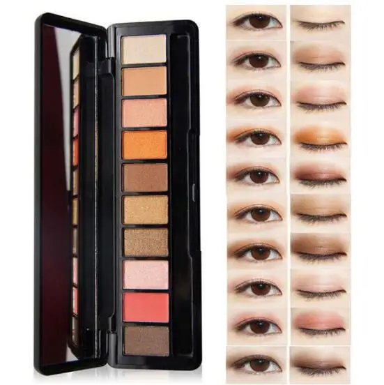 Модные глаз Макияж Палитра естественных Make Up светильник 10 цветов светло бежевые