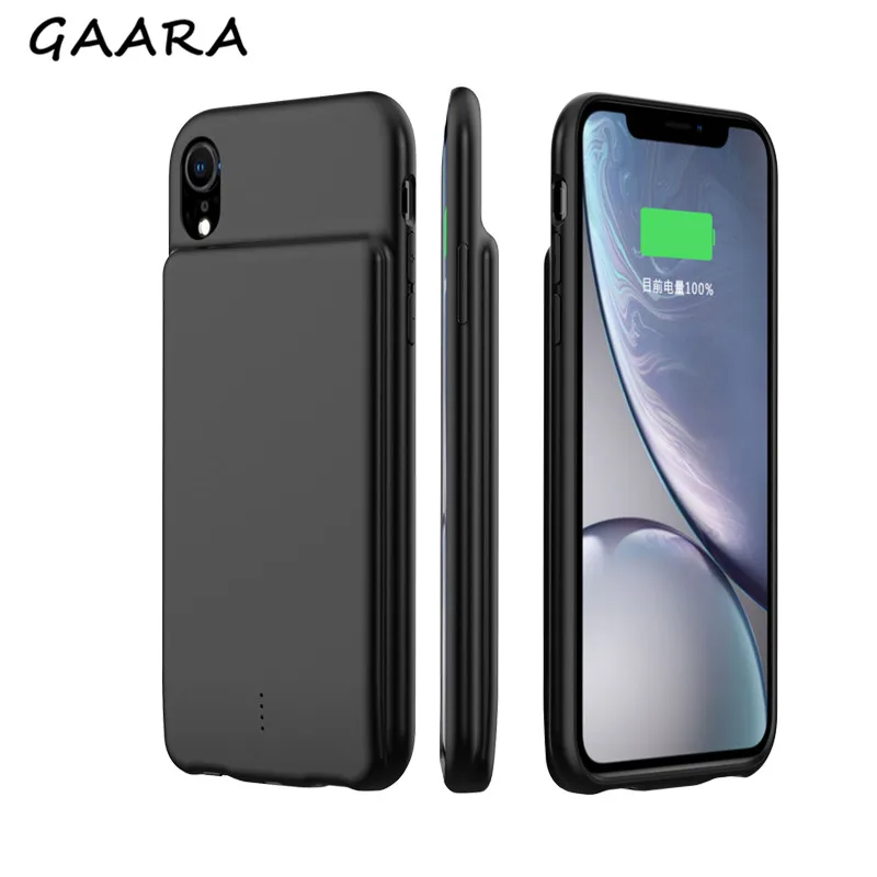 

Silicone Power Case for iPhone XR XS Max 5000mAh Protective External Smart Audio Output Battery Charger Cover Power Bank Case
