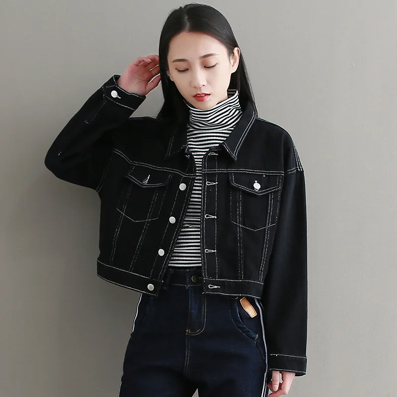 

2018 new loose short denim jacket jacket female spring Korean small fresh thin student jacket tide
