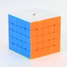 QiYi WuShuang 5x5x5 скоростной магический куб профессиональный Твист Головоломка ультра-гладкая скоростная Головоломка Куб игрушки многоцветные