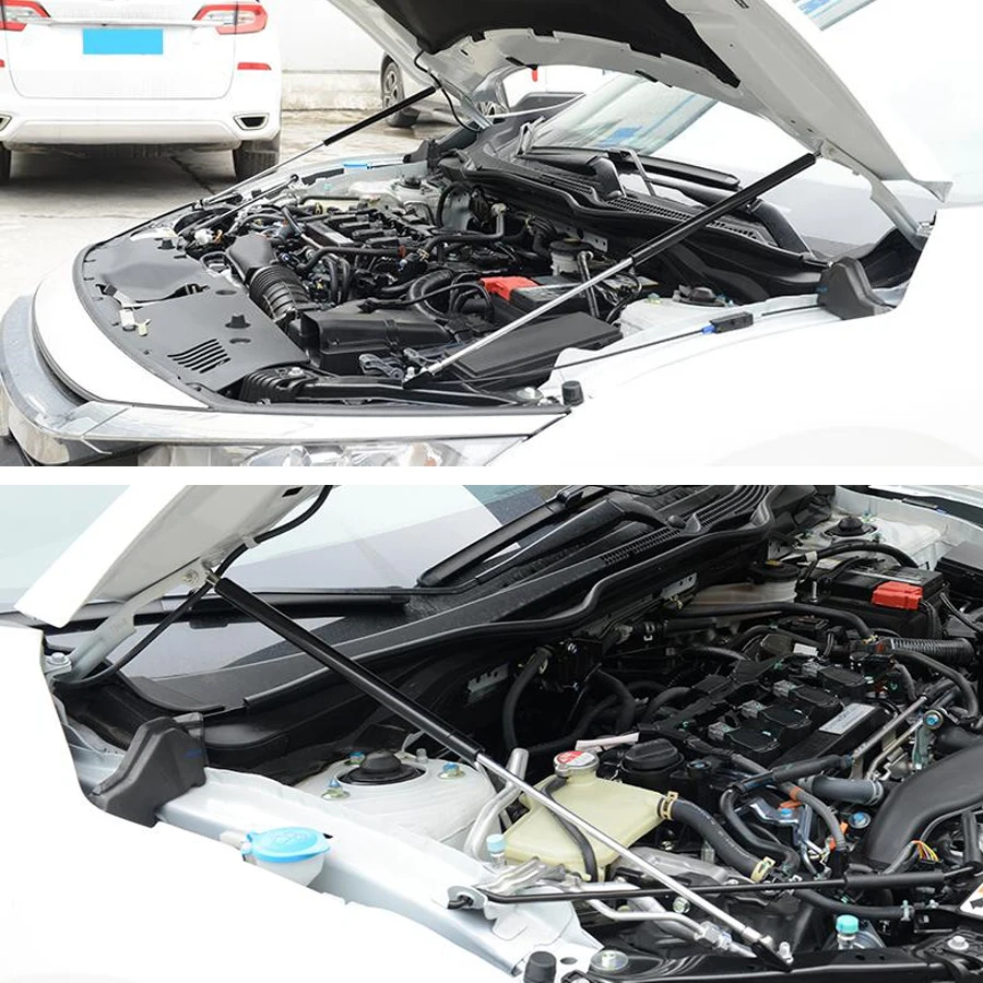 YAQUICKA 2x крышка переднего капота двигателя автомобиля Открытый подъем гидравлическая Поддержка стержень Опора палка для Honda Civic авто аксессуары
