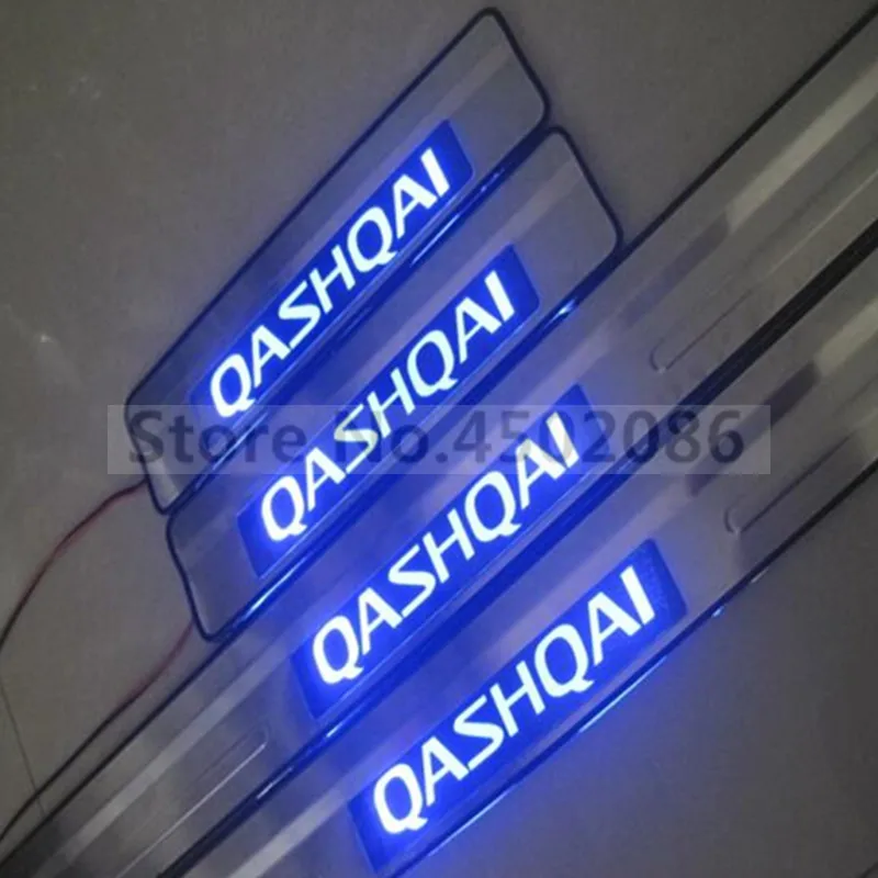 

For Nissan QASHQAI 2008 2009 2010 2011 2012 LED Welcome Pedal Scuff Plate Door Sill Cover car styling auto accessories