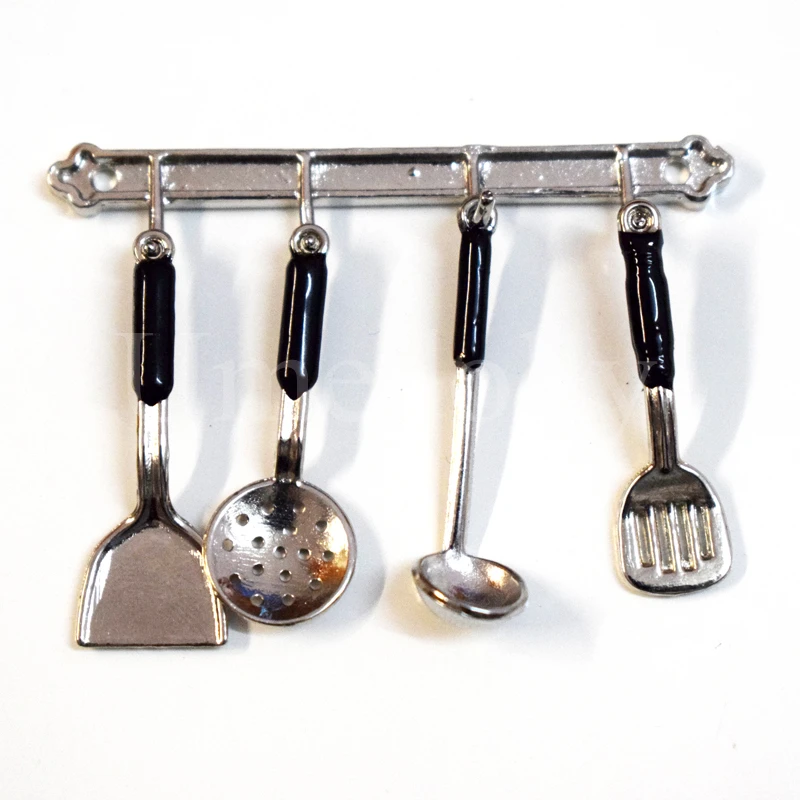 2Pcs 1:12 Dollhouse miniature accessories mini stir fry spoon cooking spoon AB 