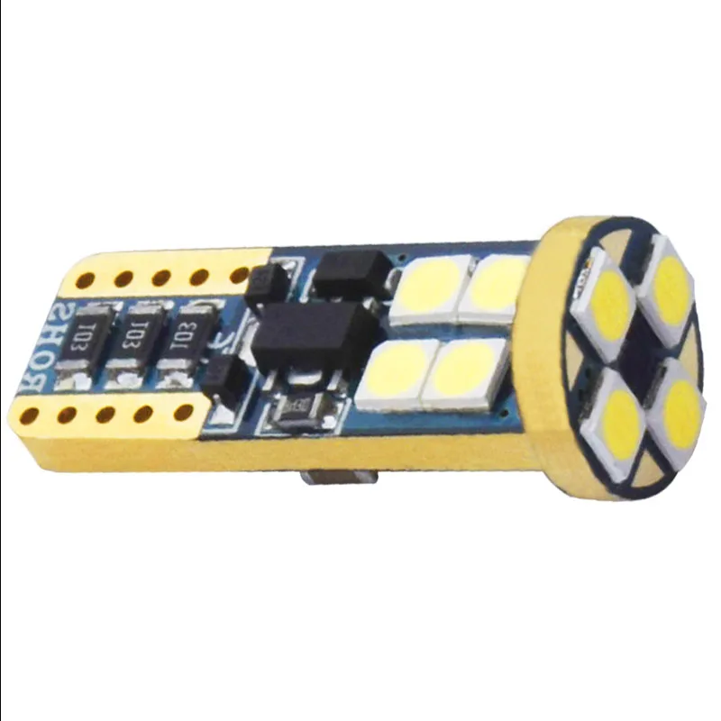 T10 W5W 12 SMD 3030 светодиодный автомобильный габаритный фонарь WY5W 12SMD светодиодный CANBUS без ошибок авто клиновидный задний фонарь белый желтый