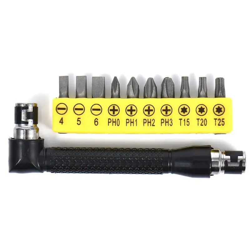 

L-shape Dual Head Screwdriver Bits Key Utility Tool For Routine With 10Pcs Screwdriver Bits Mini Dual Head Utility Tool Slotted