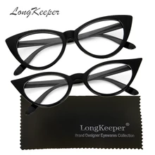 Longkeader маленькая/Большая оправа для очков в стиле кошачьи глаза Женские Модные Ретро прозрачные очки женские брендовые дизайнерские оптические очки