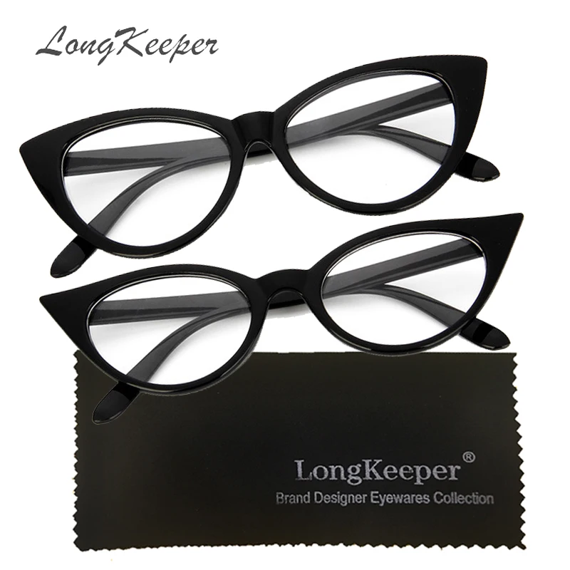 LongKeeper маленькие/большие оправа для очков в стиле кошачьи глаза женские модные