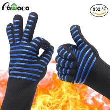 2 шт./компл. высокая температура 500 градусов барбекю Кухня Перчатки Силиконовая прихватка Перчатки жароустойчивой хлопок Перчатки кухонный инструмент
