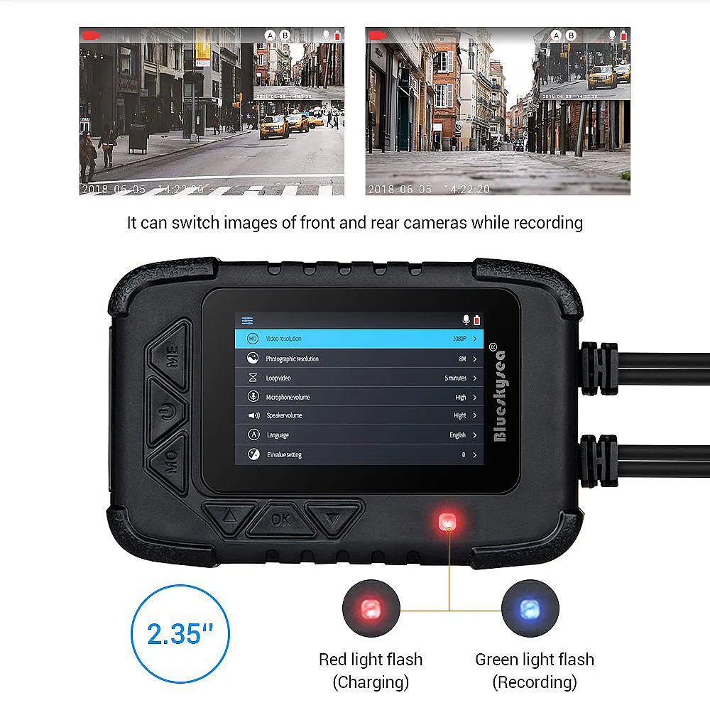 Blueskysea DV688 мотоциклетная камера 1080 P DVR для мотоцикла Camara Para Moto водонепроницаемый
