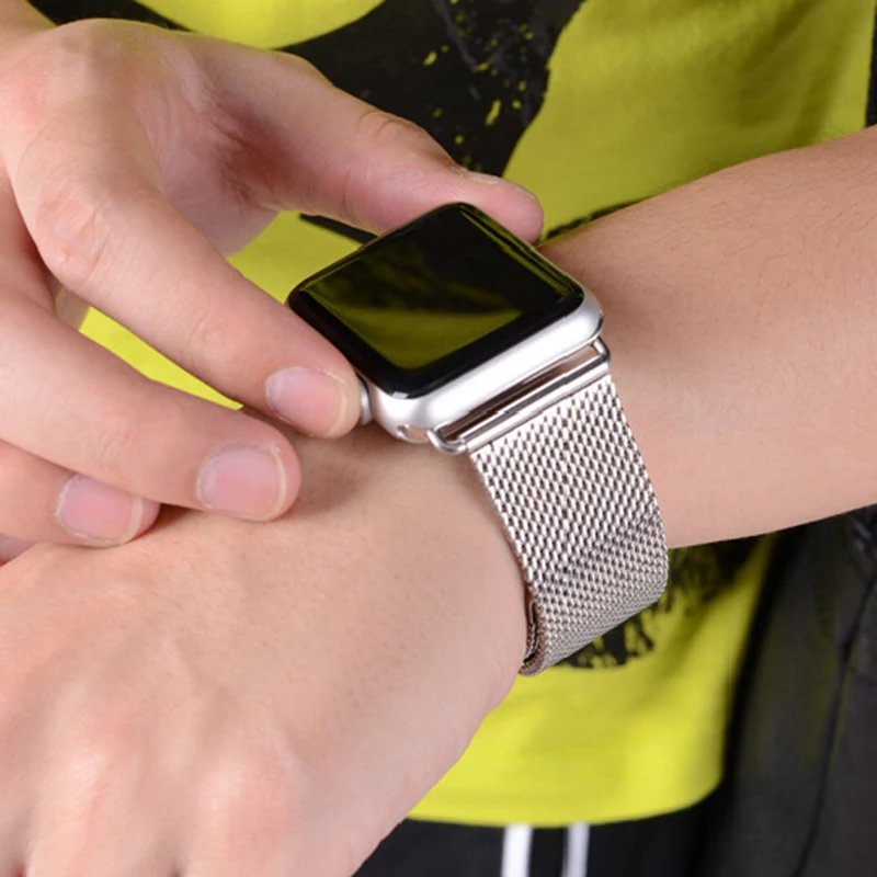 Миланская Петля из нержавеющей стали ремешок для Apple Watch серии 1/2/3 42 мм 38 браслет