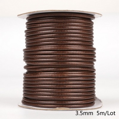 Meters Hot 2.5/3/3.5/4/5mm Waxed Leather Cord Thread Wax Beading Wire Cord Strap Necklace Bracelet DIY Jewelry Findings