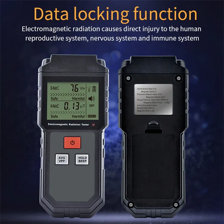 Electromagnetic Radiation Tester Portable Digital LCD Electric Magnetic Field EMF Meter Dosimeter Detector For Computer Phone