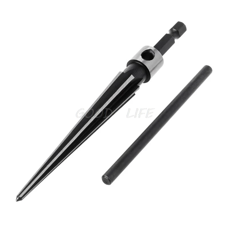 

3-13mm Bridge Pin Hole Hand Held Reamer T Handle Tapered 6 Fluted Chamfer Bit Reaming Woodworker Core Drill Cutting Tool