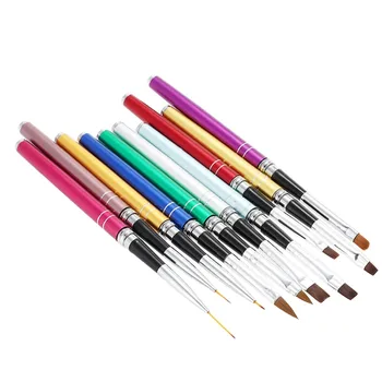 

FSHALL 10 Pcs Nail Art Design Dotting Painting Drawing Pen Polish Brush Set UV Gel Nail Beauty Tool Kit
