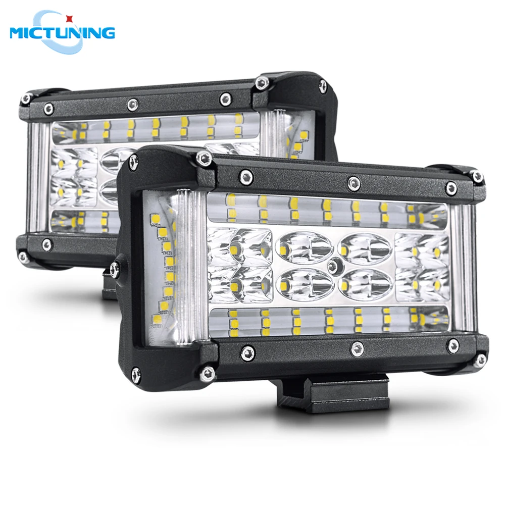 

MICTUNING 5.4'' Dual Side Shooter Pods Automotive LED Work Light Bar Spot Flood Combo Front Grill Auxiliary Lamps Truck Off Road