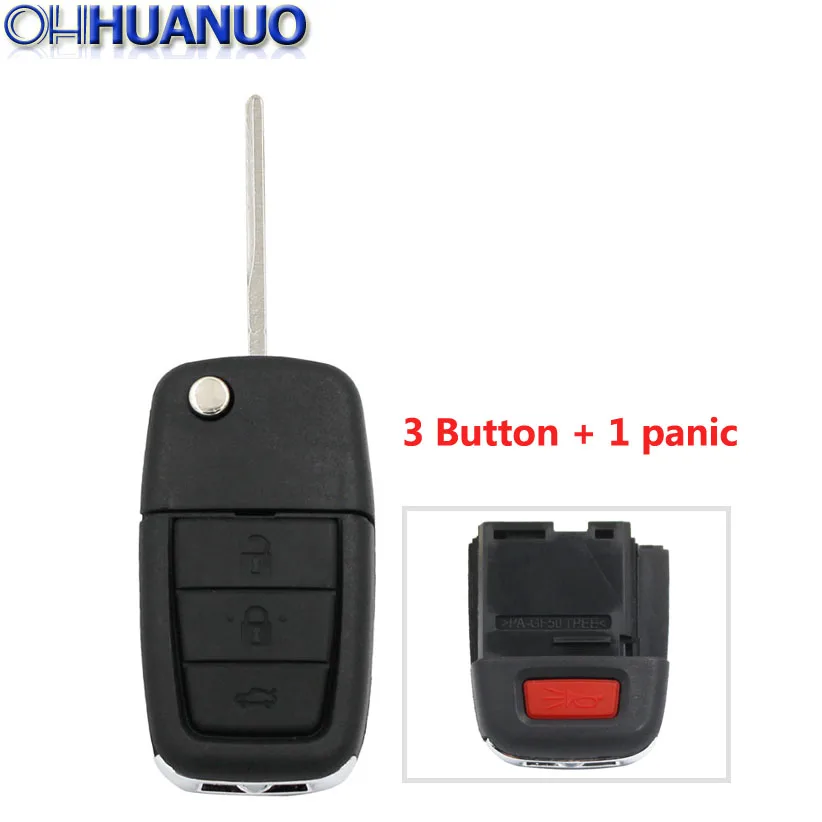 

4 Button Remote Flip Key Shell with 3 button + 1 panic for VE HOLDEN Commodore Compatible For Pontiac G8
