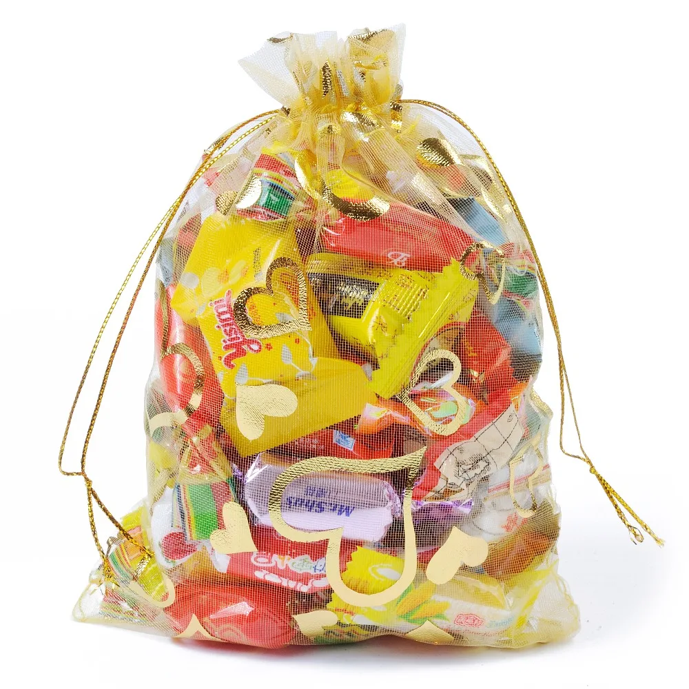 

100pcs/lot Bag For Jewlery /Christmas Gift Bags Small Candy Bags 9x12 cm free shipping