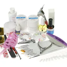 Горячее искусство ногтей маникюрный УФ гель набор инструментов полный набор w/мешок