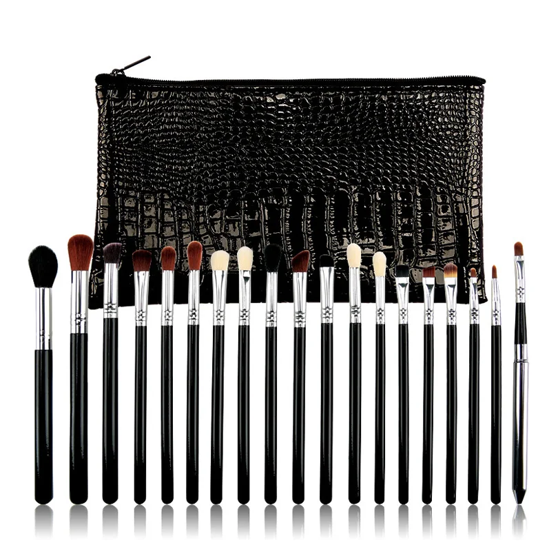 

Professional 19PCS Makeup Brushes Eye brow brush Eyeshadow Eyeliner Lip Brushes for Makeup Eye Complete Make Up Brushes with bag