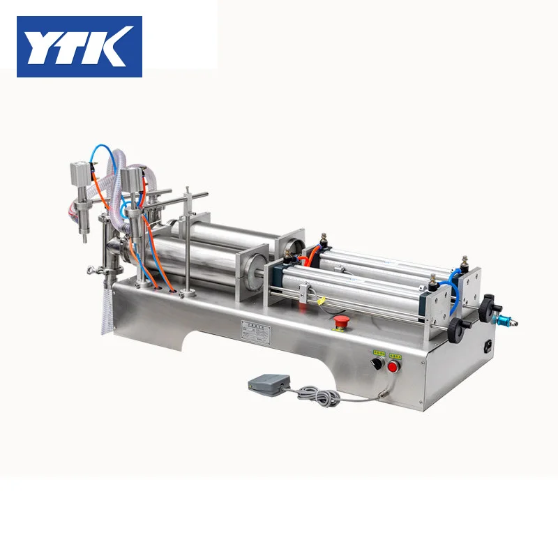 YTK 30-500ml Double Head Liquid Softdrink Pneumatic Filling Machine YS-HM-25 grind