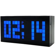 LED Digital Clock Electronic Wall Clock Bedroom Snooze Alarm Clock Calendar and Temperature Table Clock