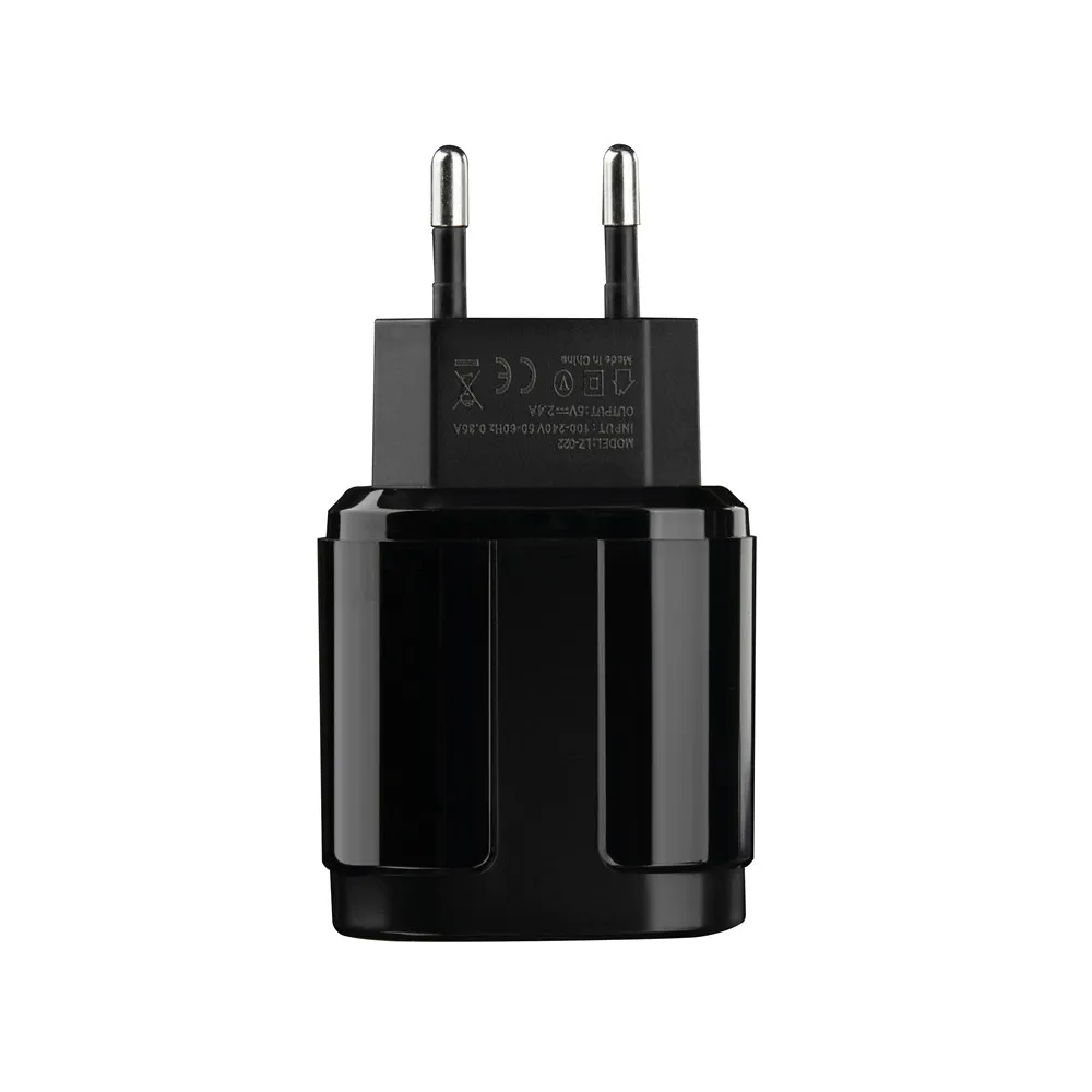 USB зарядное устройство для iphone Samsung Xiaomi Dual настенное 2.4A Быстрая зарядка EU US