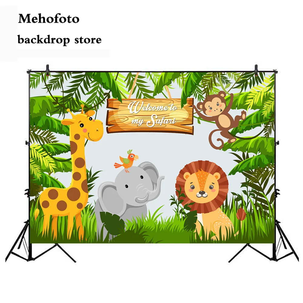 Mehofoto Jungle Safari Party Photo Backdrop Animals Forest Photography Background Happy Birthday Theme Party Decoration 944 Mehofoto Jungle Safari Party Photo Backdrop Animals Forest Photography Background Happy Birthday Theme Party Decoration 944