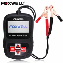 2016 Multi Языка 12 В Автомобильный Аккумулятор Тестер FOXWELL BT100 Pro Авто Анализатор Батарей с Русский Автомобильный Аккумулятор Инструмент Тестирования