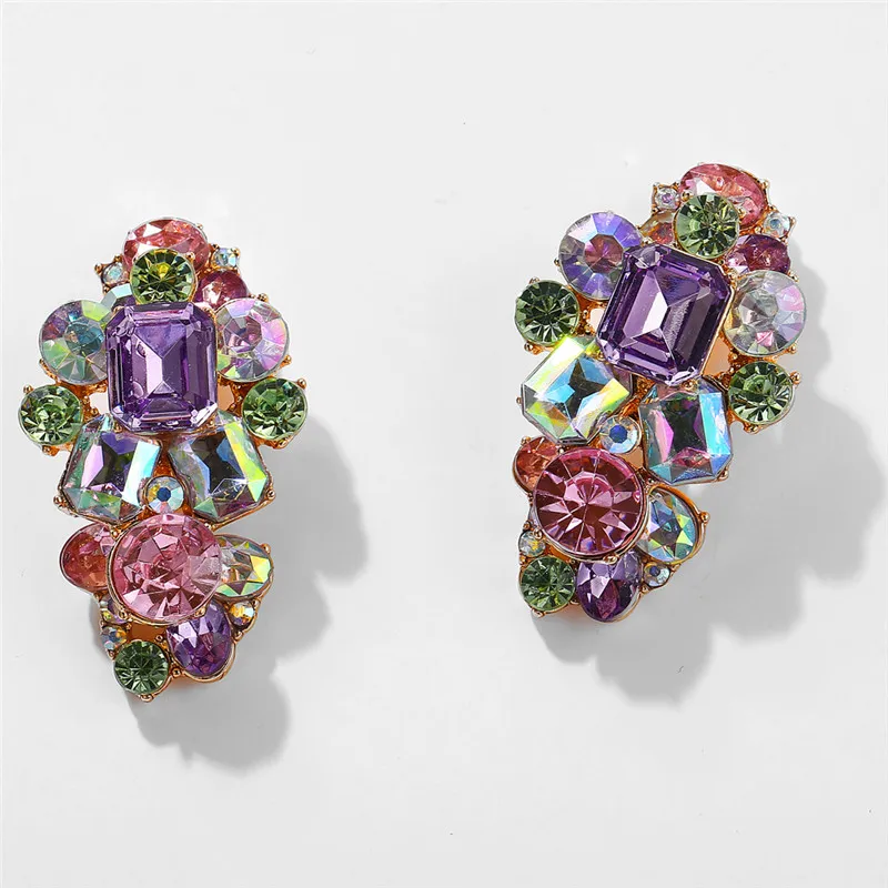 Мода ZA, Разноцветные серьги с неровным камнем для женщин ZA, геометрические серьги с жемчугом и кристаллами, серьги-капли