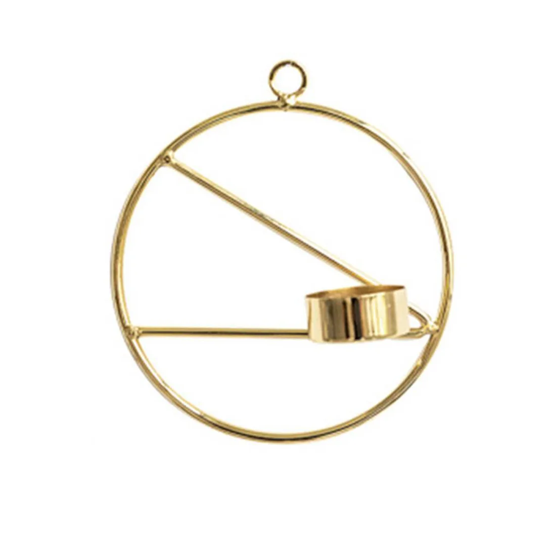 Nordic Style Round Metal 3D Geometric Wall Candle Holder Tealight Sconce Decor