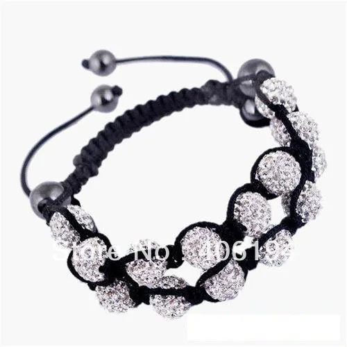 Min.order is $10(mix order) free shipping 16 Clay disco ball shamballa Beads with CZ crystal tresor paris Bracelet SBCD004 | Украшения и