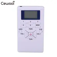 Cewaal мини портативный карманный светодиодный FM радио HRD-102 цифровой двухканальный карманный радио с наушником