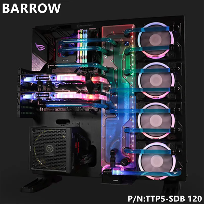 Barrow LRC2.0 5V3PIN TT Core P5 открытый корпус водная доска Aurora TTP5-SDB 120 | Компьютеры и офис