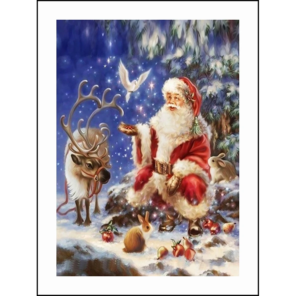 

LaoJieYuan diamond painting Christmas Gift Santa 5D Diy Full Square/Round Stone Bead Drill Diamond Embroidery Cross Stitch kit