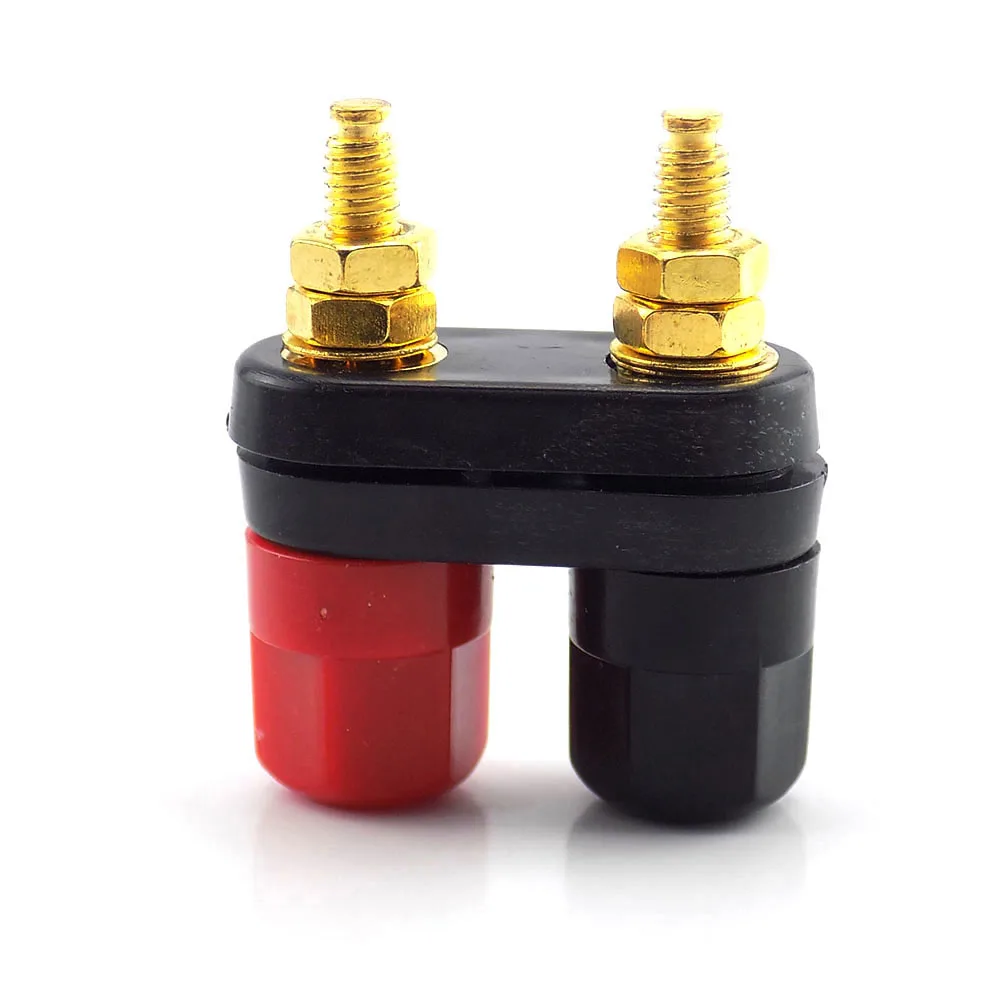 

Couple Terminals Plug Dual Banana Plugs 4mm Jack Socket Binding Post Red Black Connector Amplifier Speaker DIY Connectors
