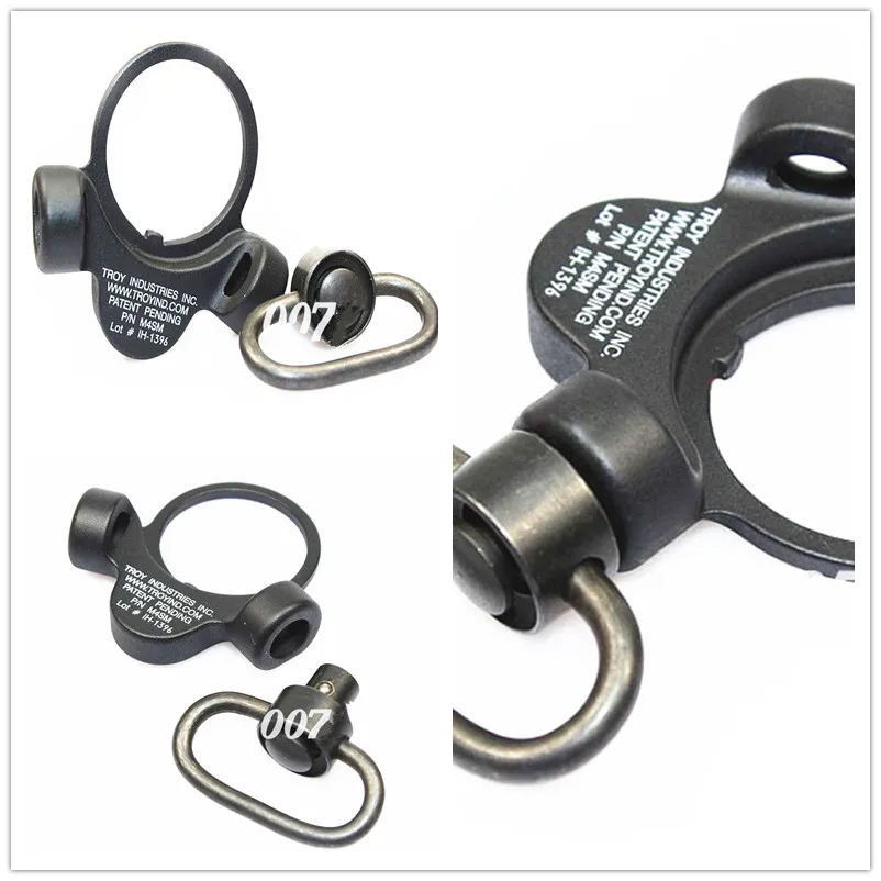 

Troy Dual Side Full Steel End Plate Ambidextrous QD Sling Mount Adapter Attachment W/ Push Botton for Airsoft M4 M16 GBB