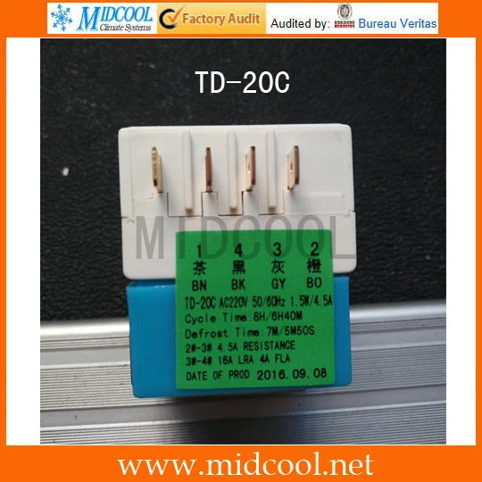 

fridge refrigerator parts defrost timer TD-20C 4 pins 6h40m 5m50s