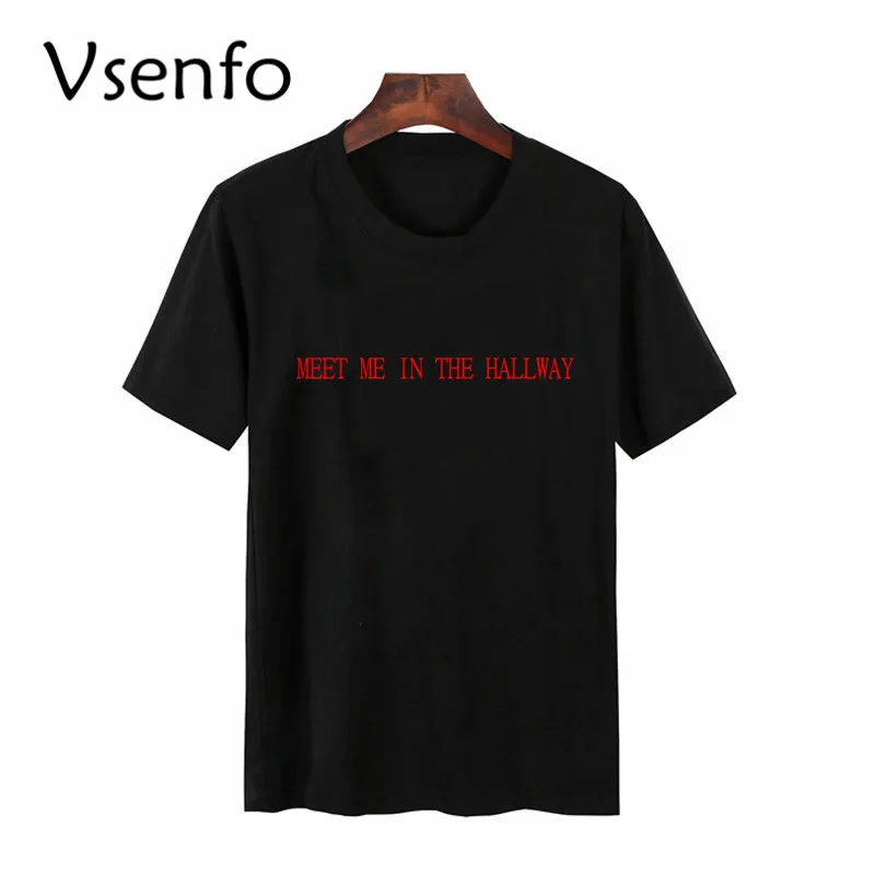 

Vsenfo Harry Styles Meet Me In The Hallway T-Shirt Men Women Unisex Women'S T Shirts Hip Hop Short Sleeve T Shirt Plus Size